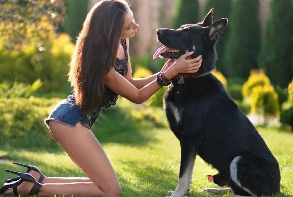 Sexy women with dogs #