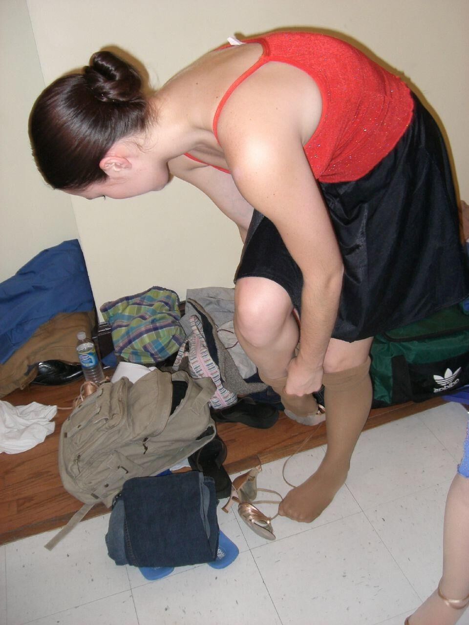 Nylons anziehen 