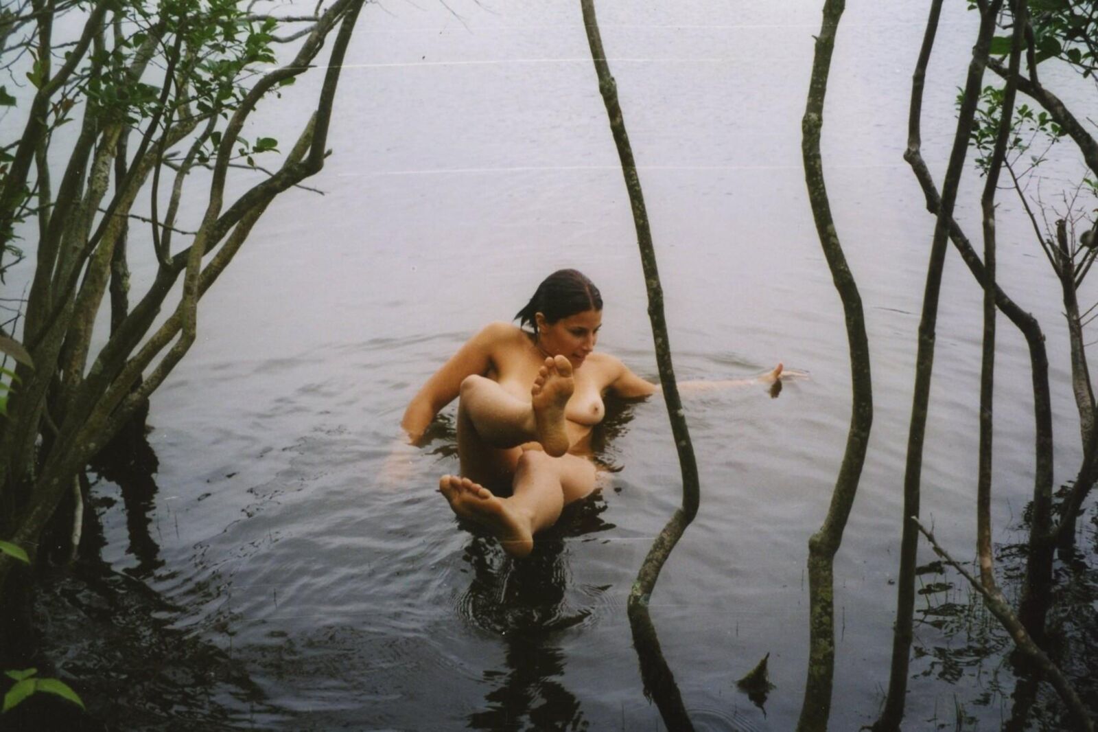 girlfriend naked at lake