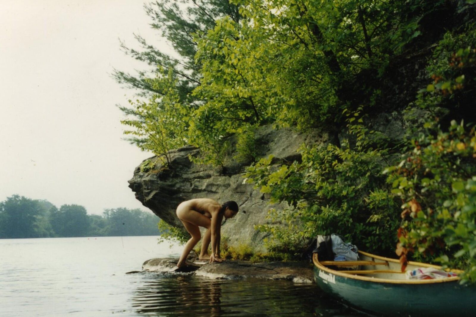 girlfriend naked at lake