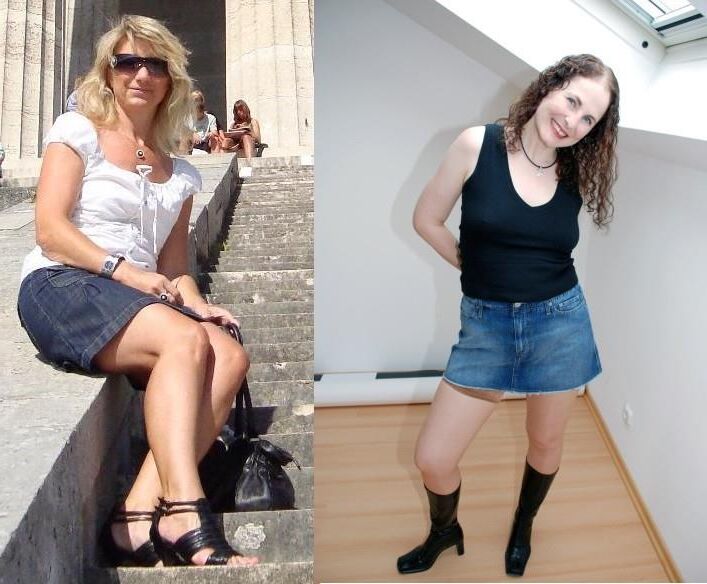 Sabine o Heike vs Sina comparison Altfotzen Hure Arsch Butt As