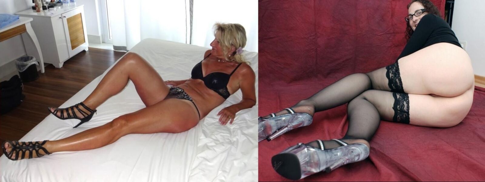 Sabine o Heike vs Sina comparison Altfotzen Hure Arsch Butt As