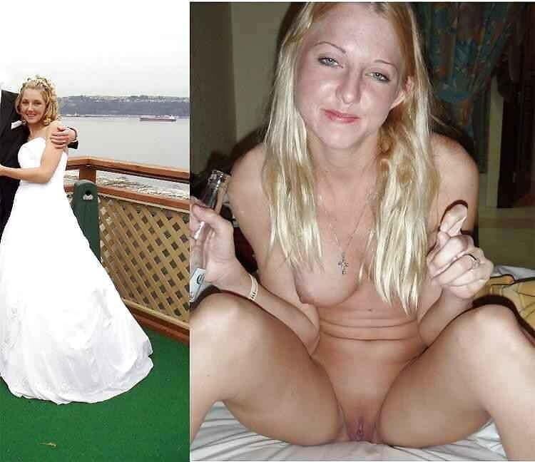 Brides salopes habillées des seins de chatte déshabillés