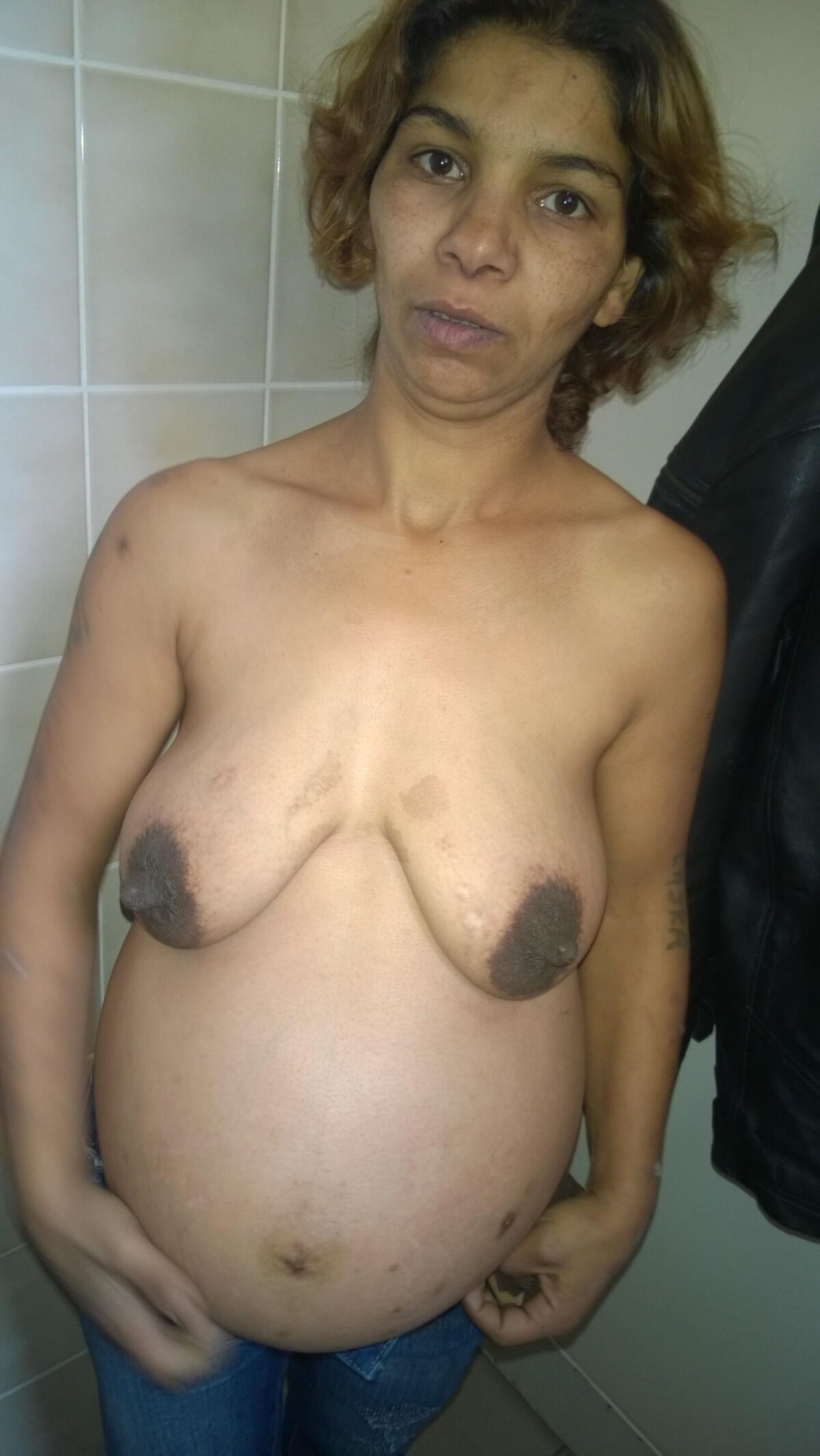 Seins nus en denim