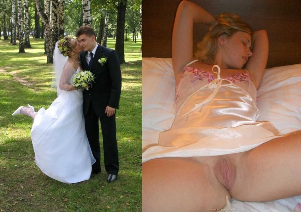 Brides salopes habillées des seins de chatte déshabillés