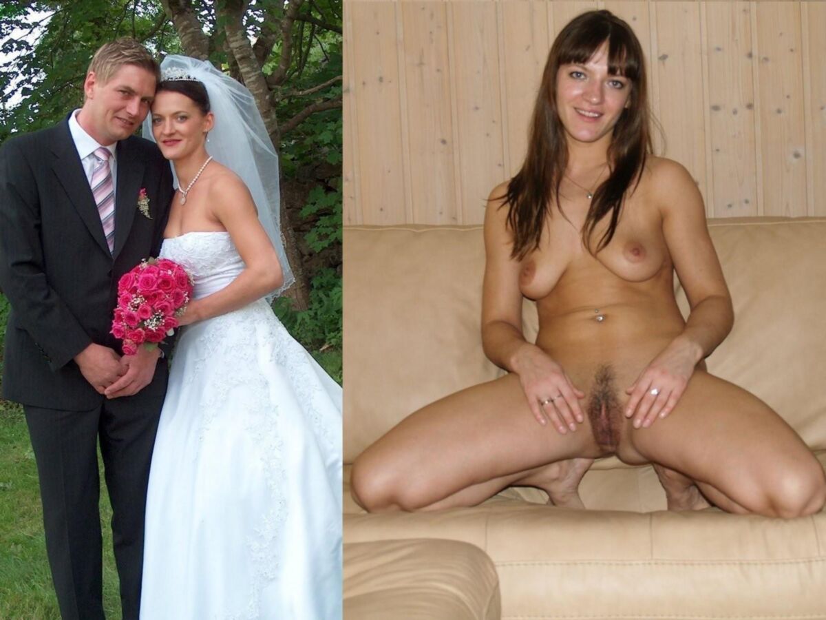 Brides salopes habillées des seins de chatte déshabillés