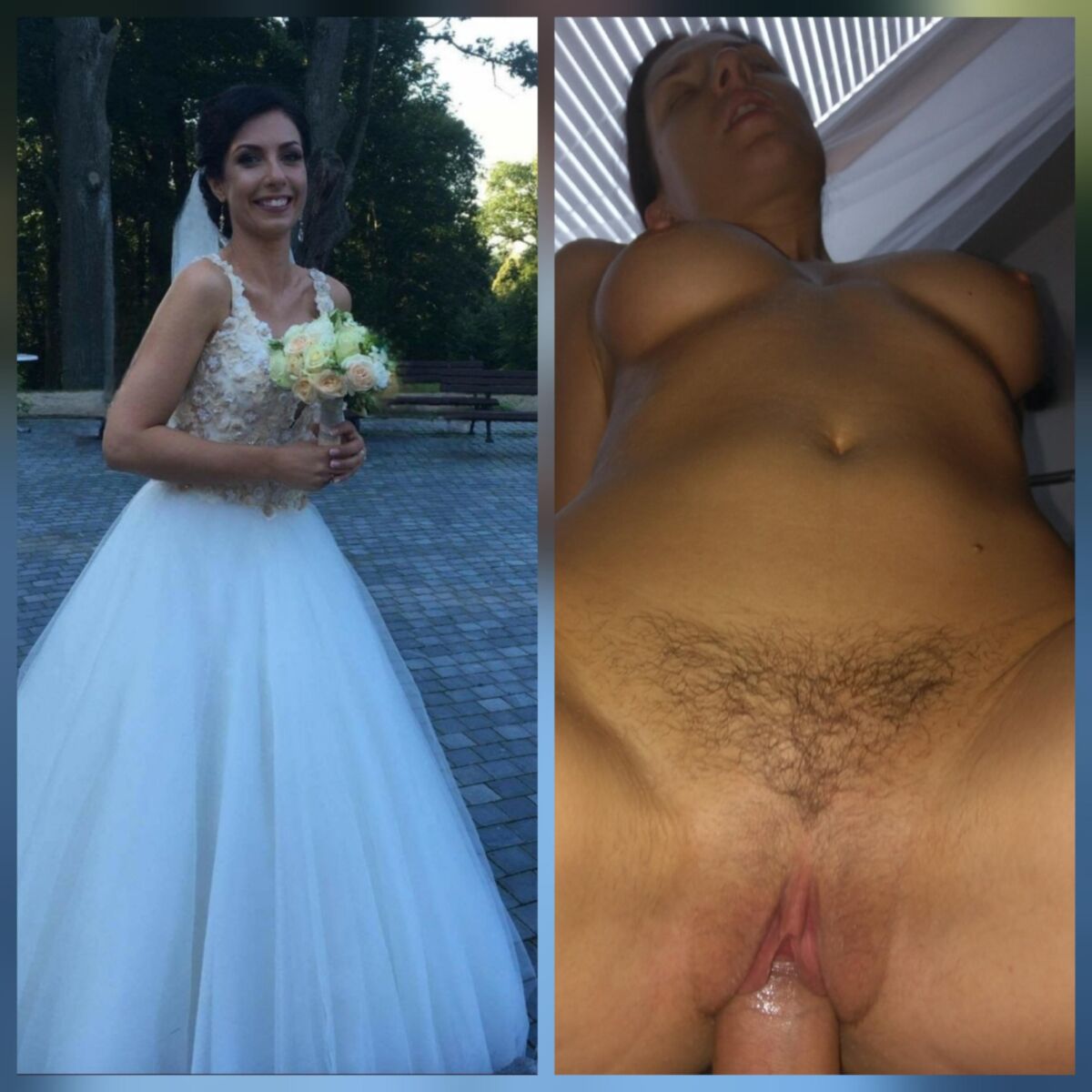 Brides salopes habillées des seins de chatte déshabillés