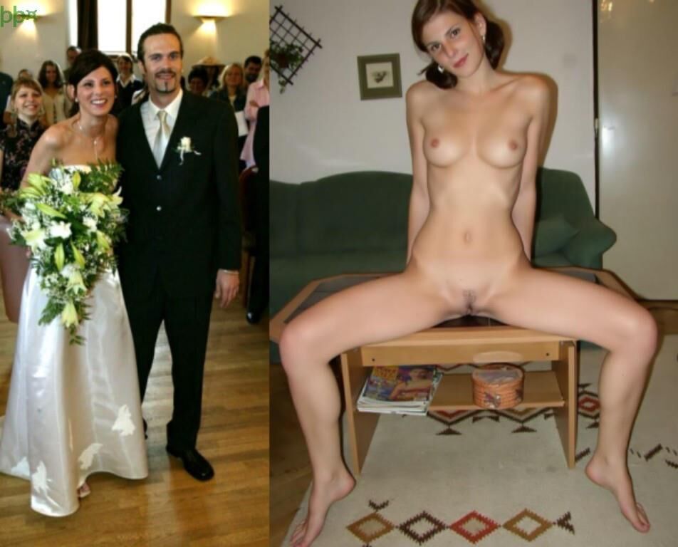 Brides salopes habillées des seins de chatte déshabillés