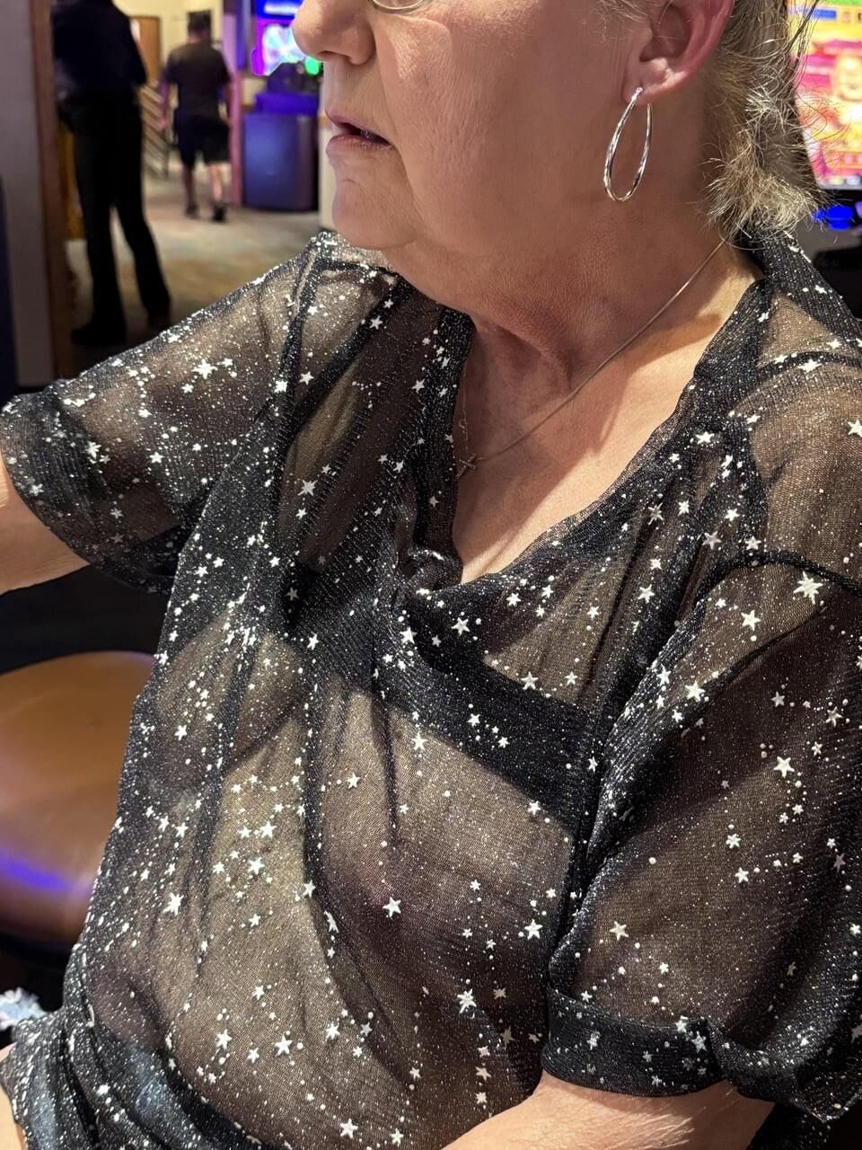 Skank feo nos cabello gris viejo abuelita