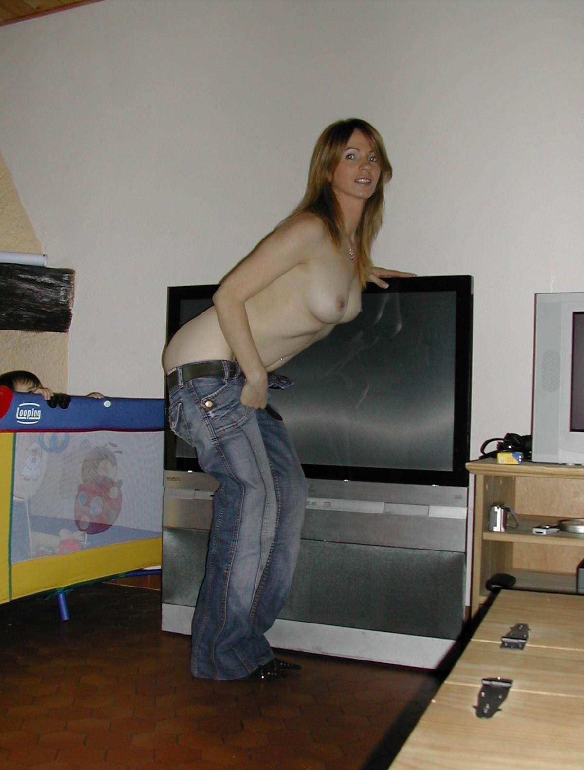Seins nus en denim