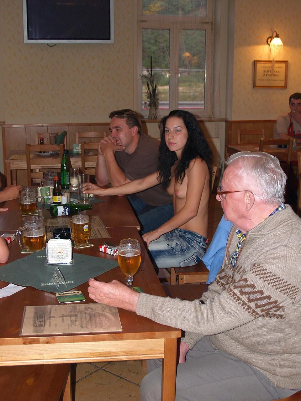 Romanian Barmaid Andreea Gets Naked