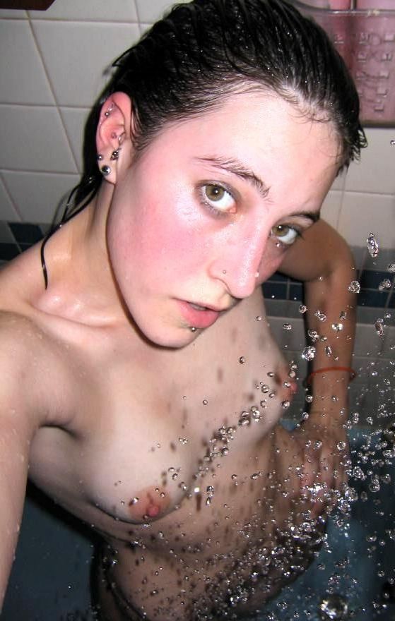 In the bathroom