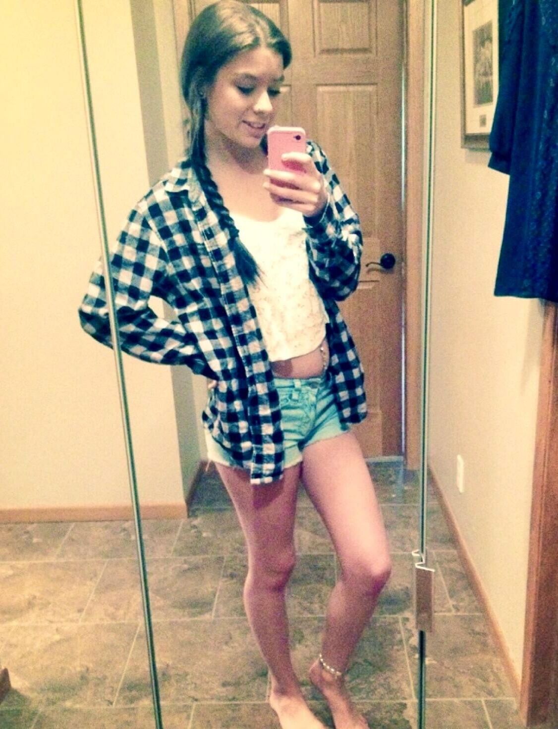 Sexy slim brunette 