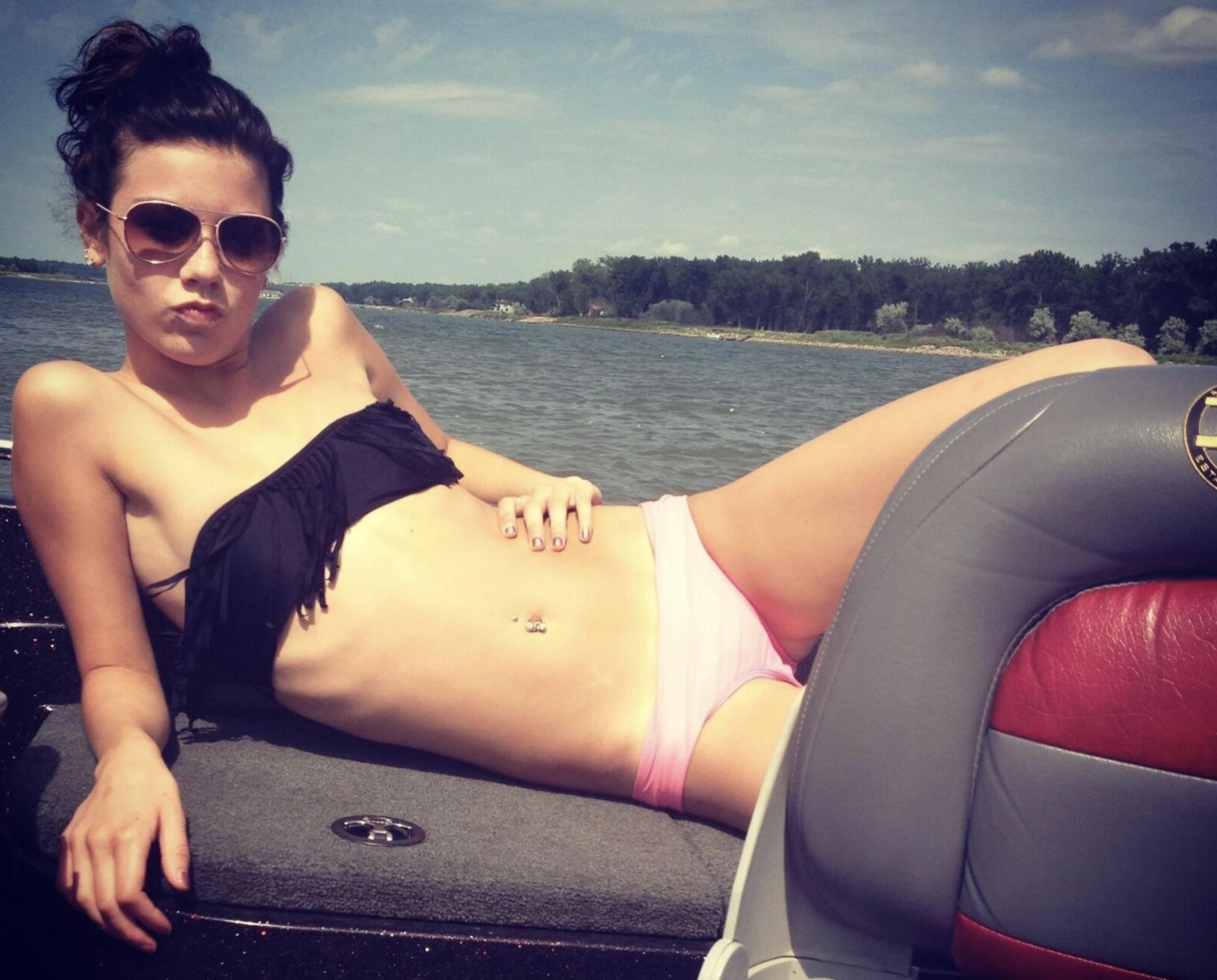Sexy slim brunette 