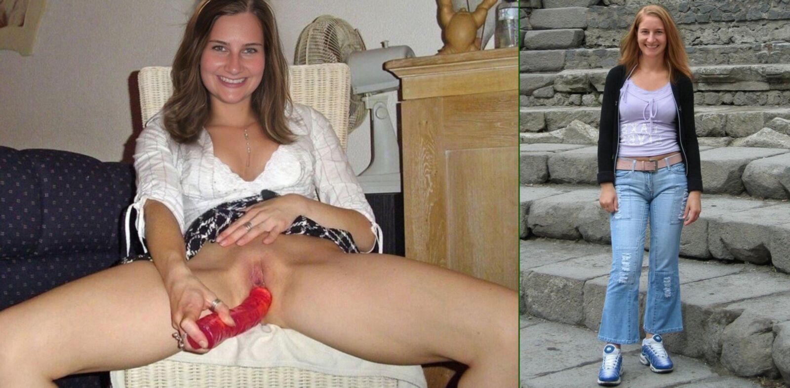 Avant / après un gode amateur