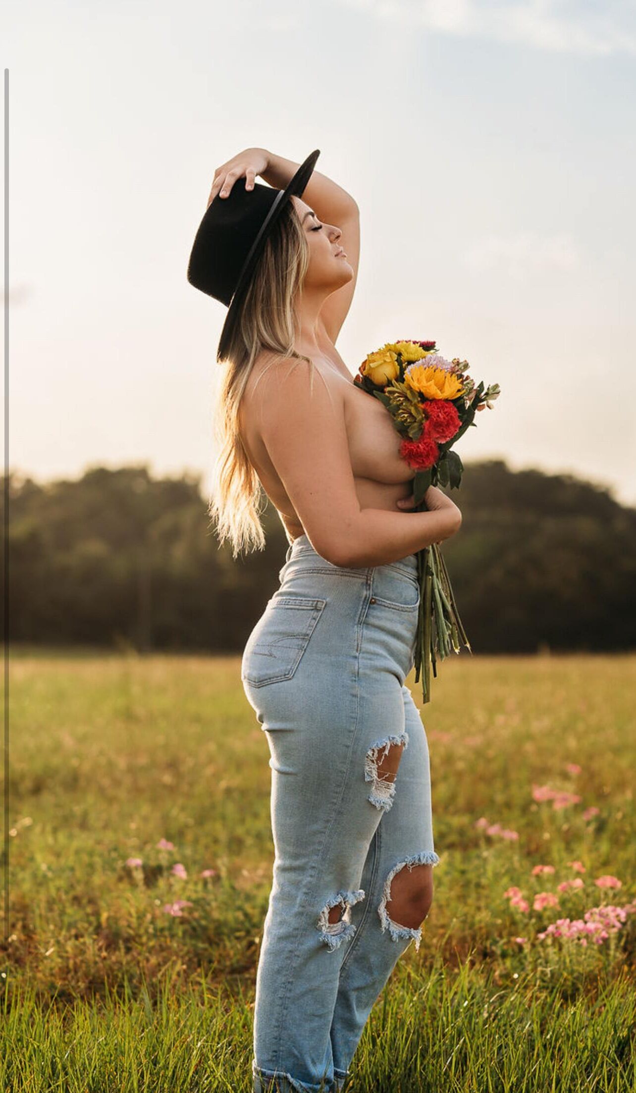 Topless in Denim 