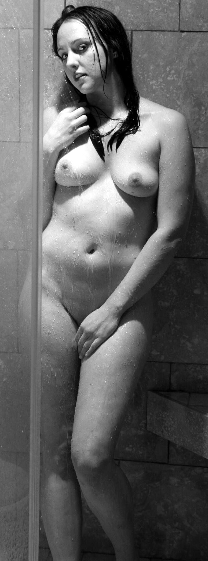 In the bathroom