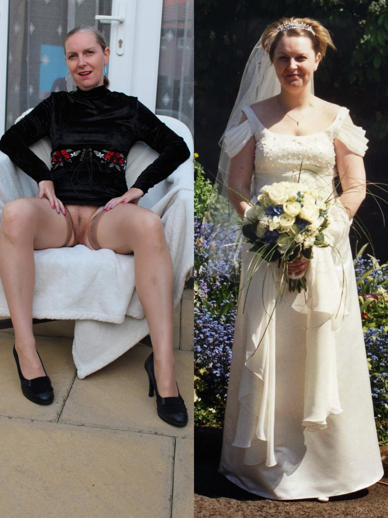 既婚の露出した兼ダンプスラグ売春婦へのフランブロンズ勝利モデル
