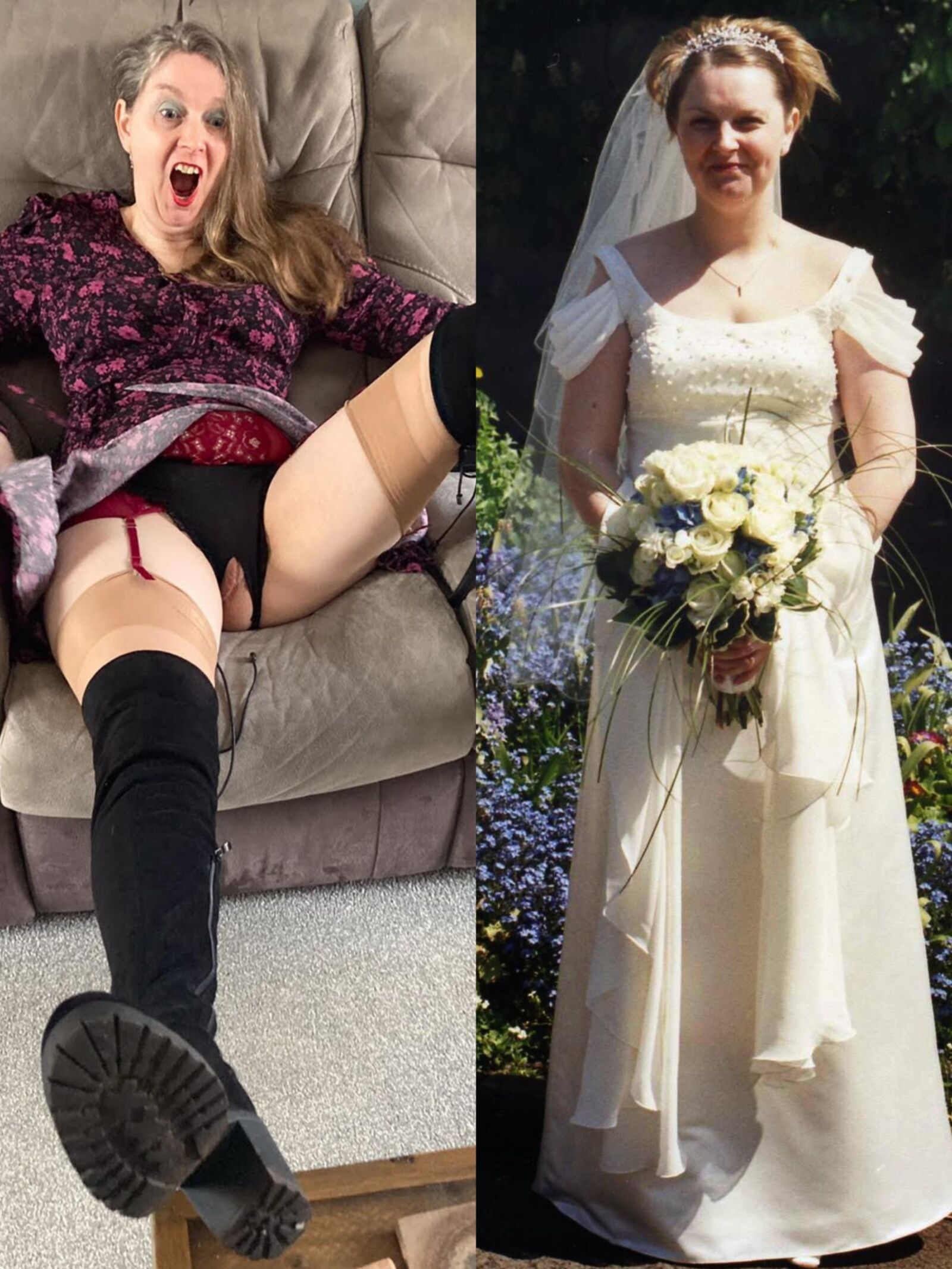 既婚の露出した兼ダンプスラグ売春婦へのフランブロンズ勝利モデル