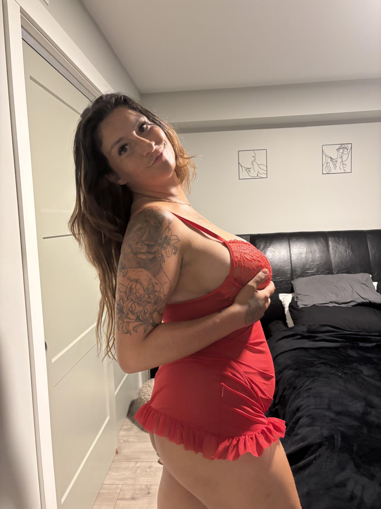 Big Saggy Titten riesige Areola -Verbündete