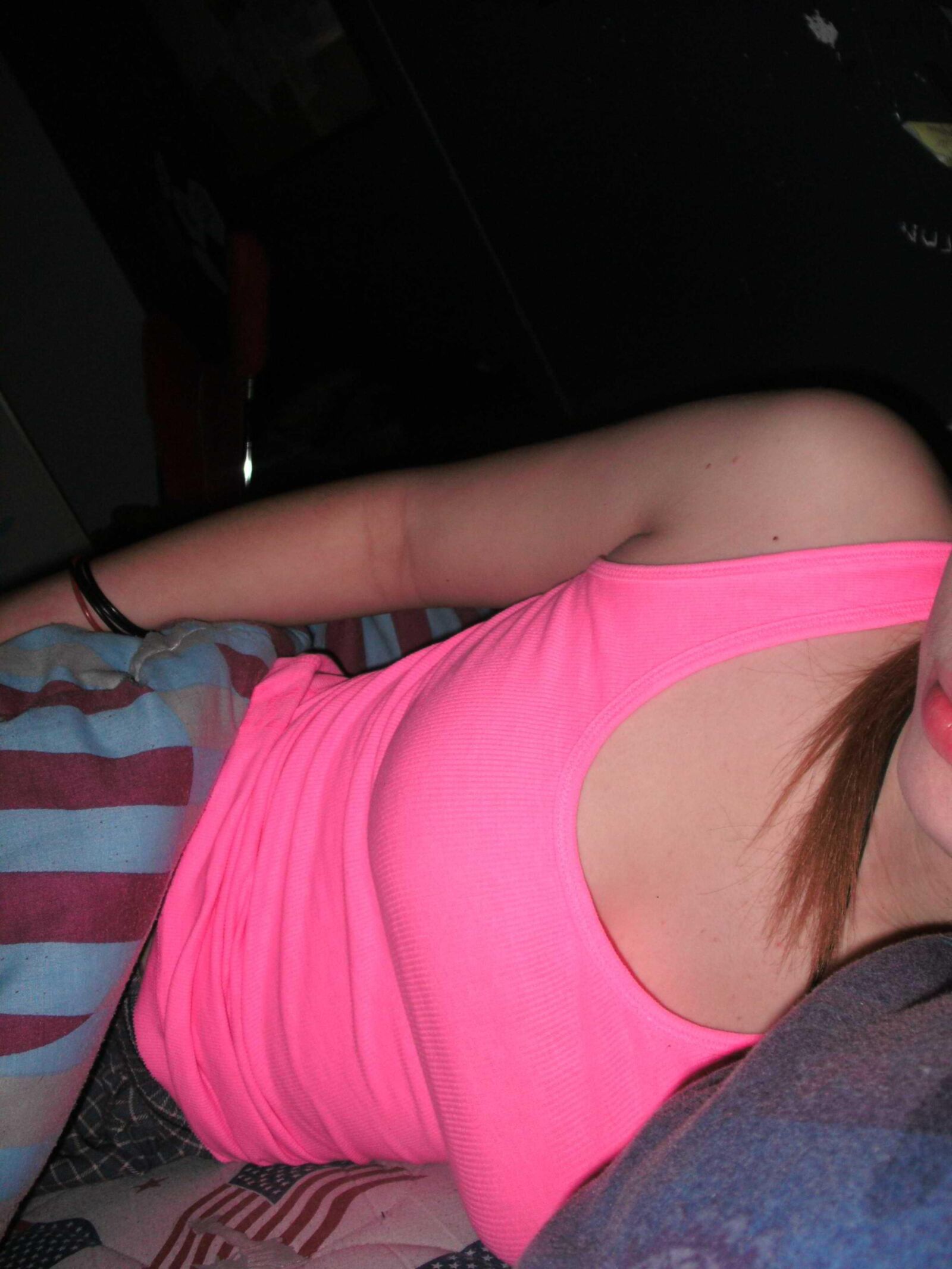 Sexy teen taking selfies in bed