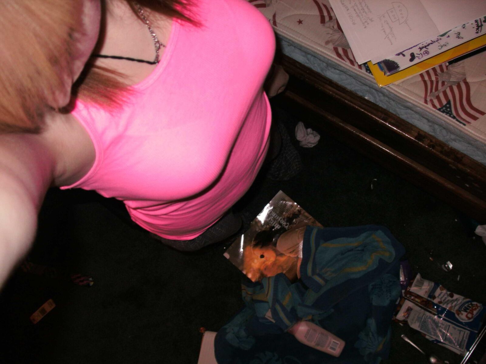 Sexy teen taking selfies in bed
