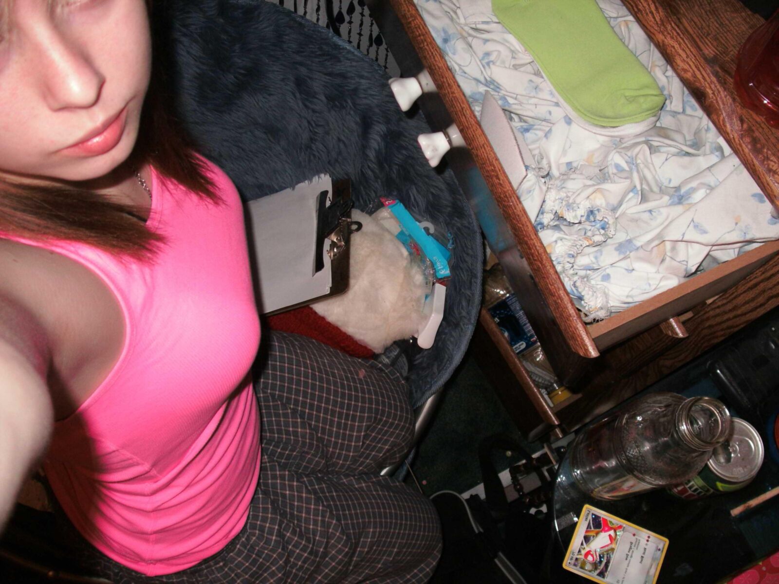 Sexy teen taking selfies in bed