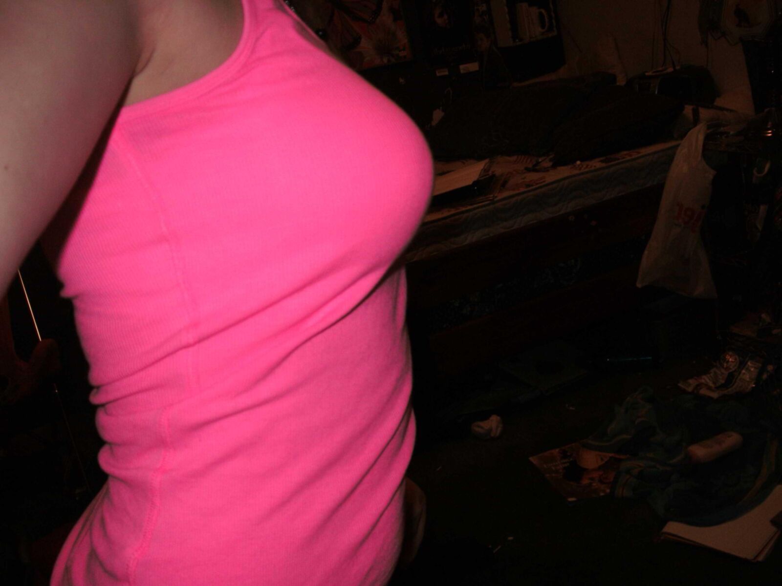 Sexy teen taking selfies in bed