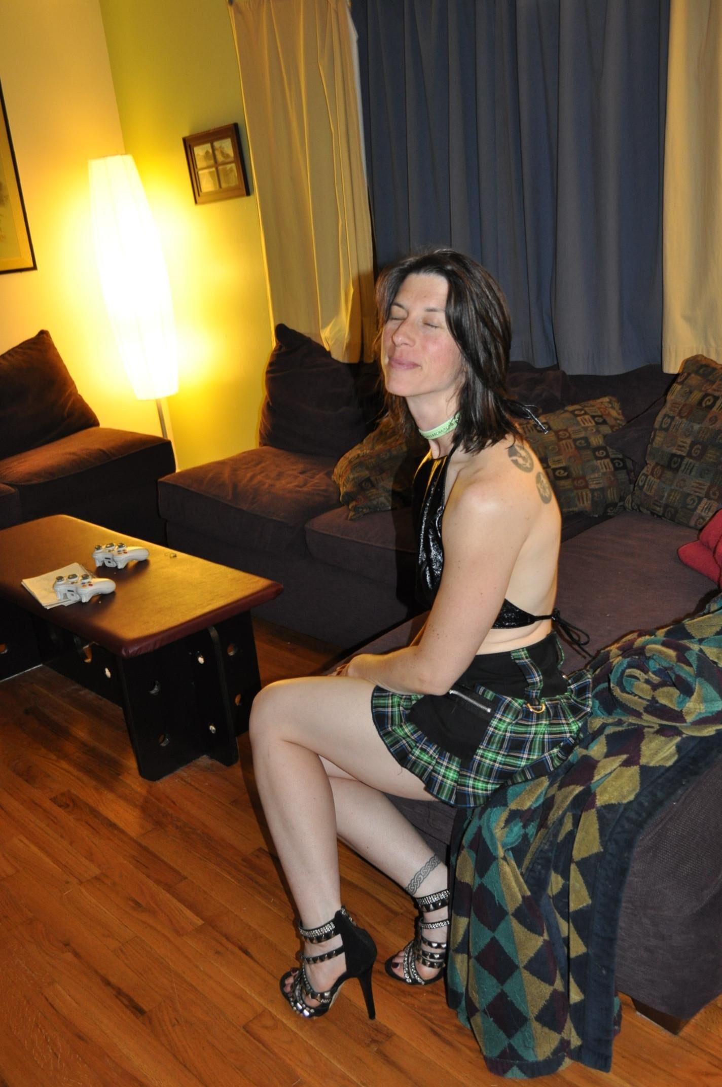 plaid goth skirt