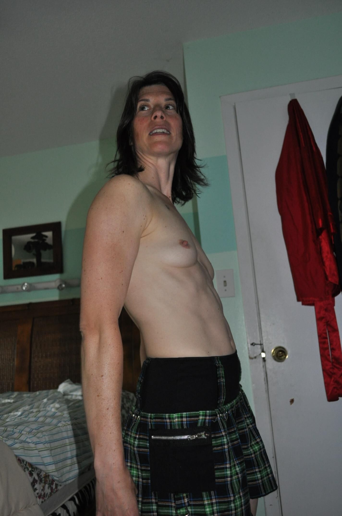 plaid goth skirt